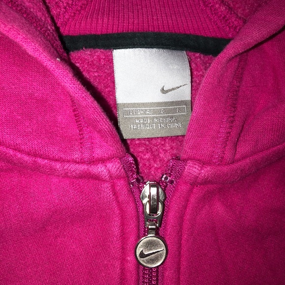 Youth Girl’s Pink Nike Zip Hoodie - Picture 2 of 3